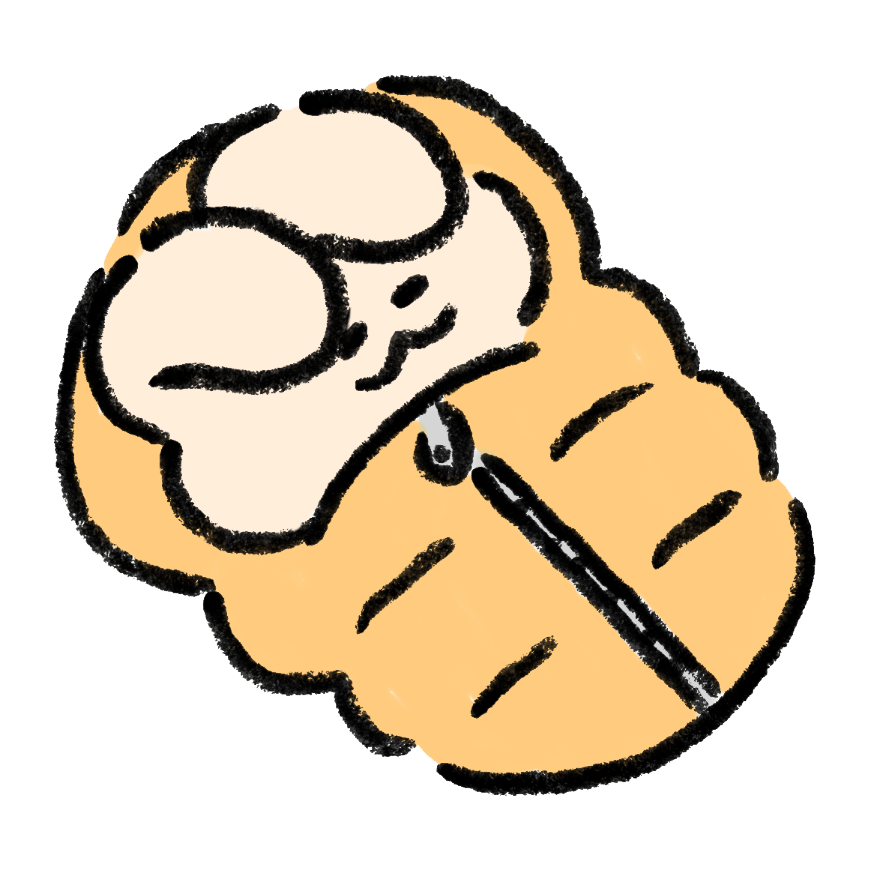 寝袋で眠るうさぎイラストのプロフィール画像